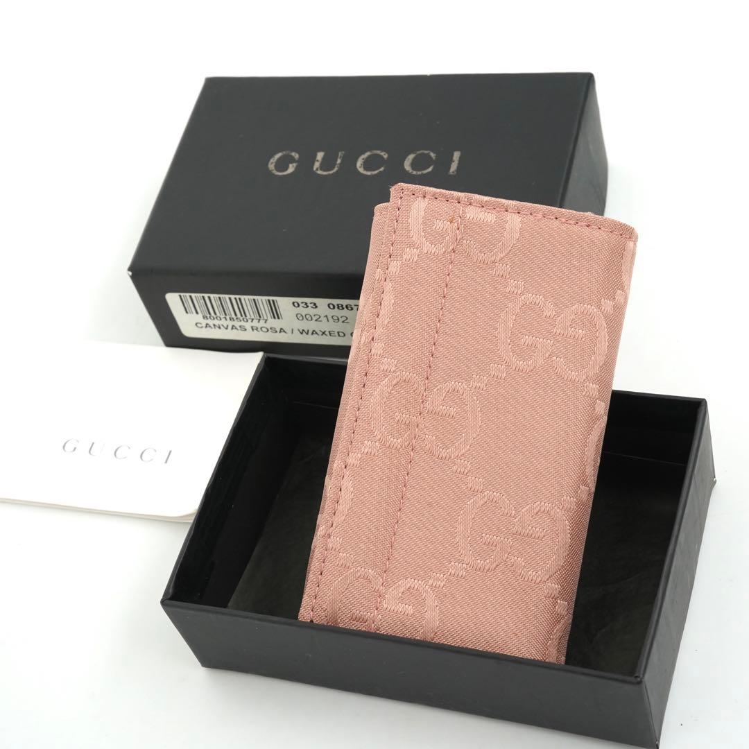 ✨未使用展示品・箱付き✨　GUCCI キーケース　GGライン キャンバス　6連