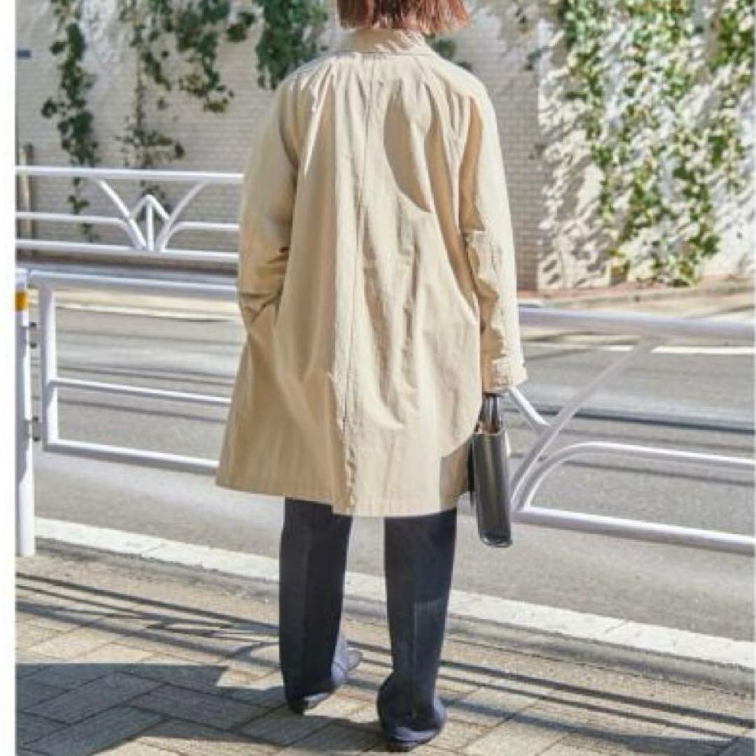 2024スピックアンドスパン コットンナイロン ステンカラーテントコート