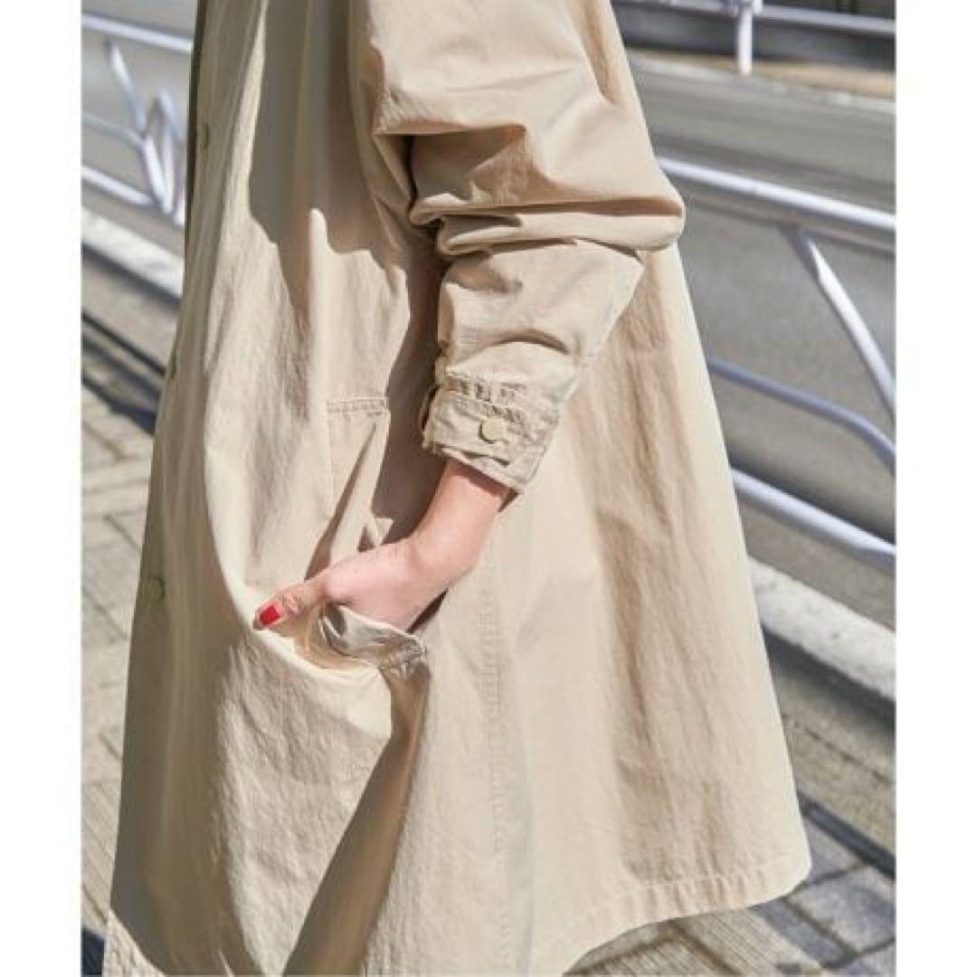 2024スピックアンドスパン コットンナイロン ステンカラーテントコート