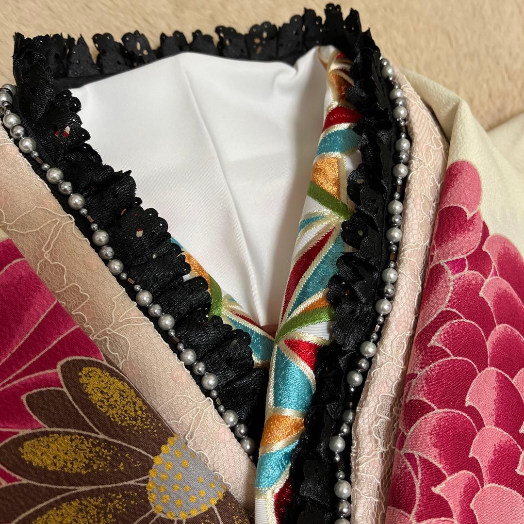 新品未使用 重ね襟 帯揚げ 帯締め 飾り5点　モダン くすみカラー 振り袖 袴❣️