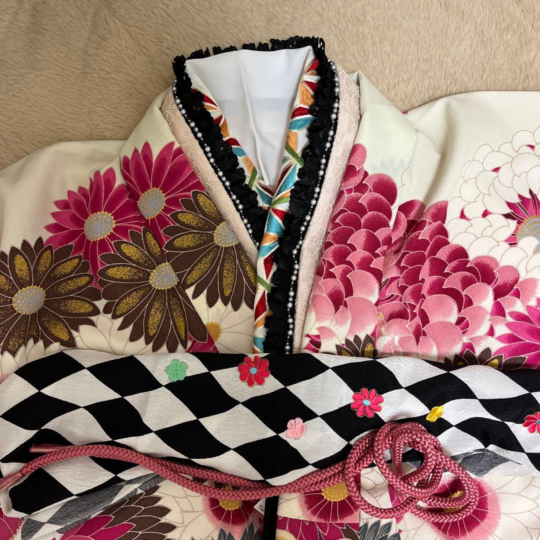 新品未使用 重ね襟 帯揚げ 帯締め 飾り5点　モダン くすみカラー 振り袖 袴❣️