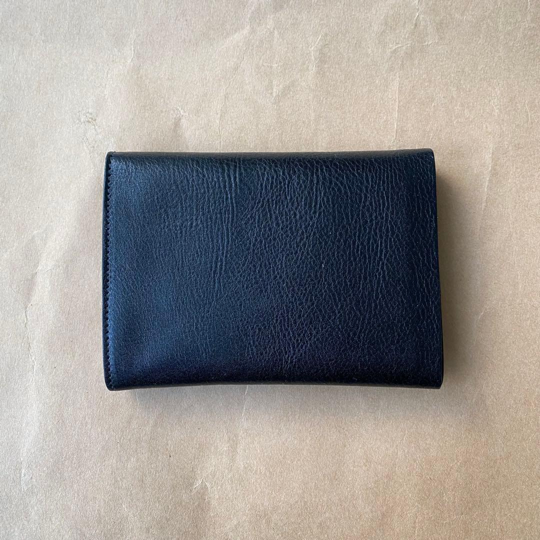 折り財布　ミニ財布　二つ折り財布　ケース　小銭入れ　ブラック