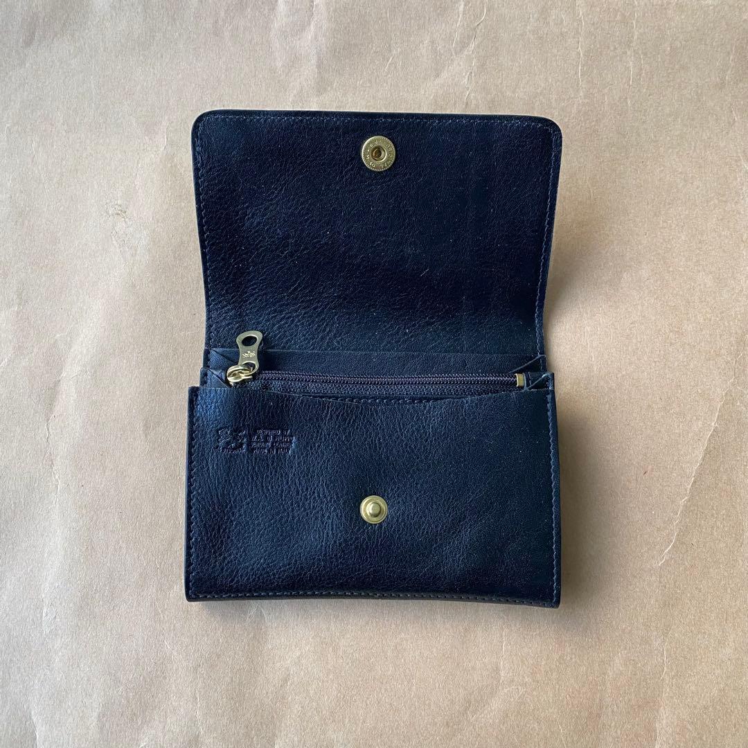 折り財布　ミニ財布　二つ折り財布　ケース　小銭入れ　ブラック