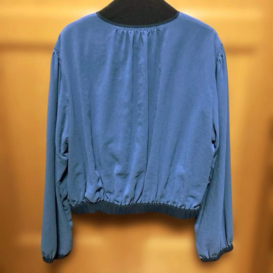 【新品タグ付き】MORABITO BLANC ノーカラー　ジップアップジャケット