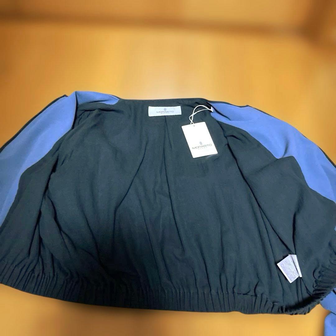 【新品タグ付き】MORABITO BLANC ノーカラー　ジップアップジャケット