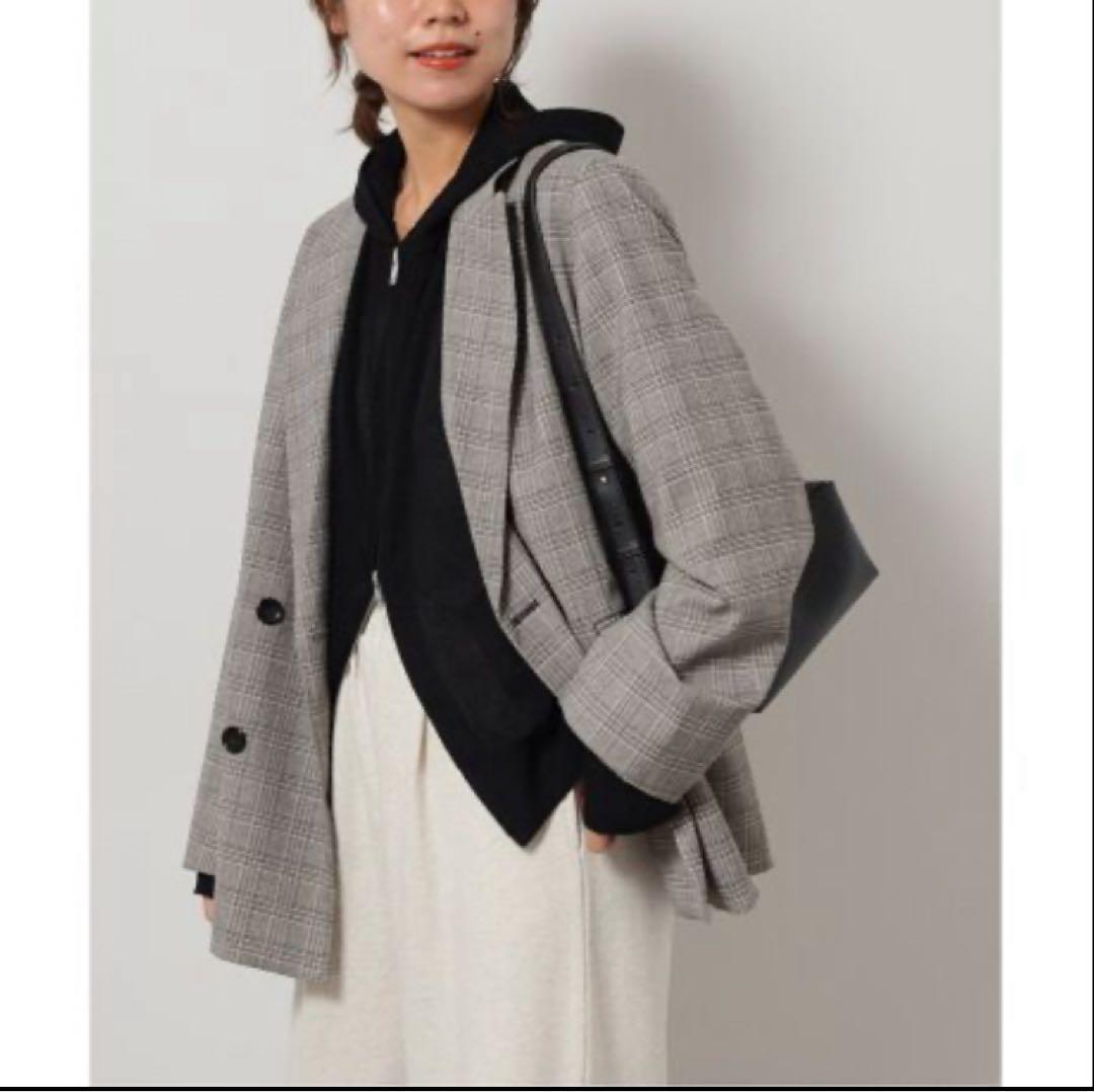 ジャーナルスタンダードレリューム　ダブルフロントチェックジャケット