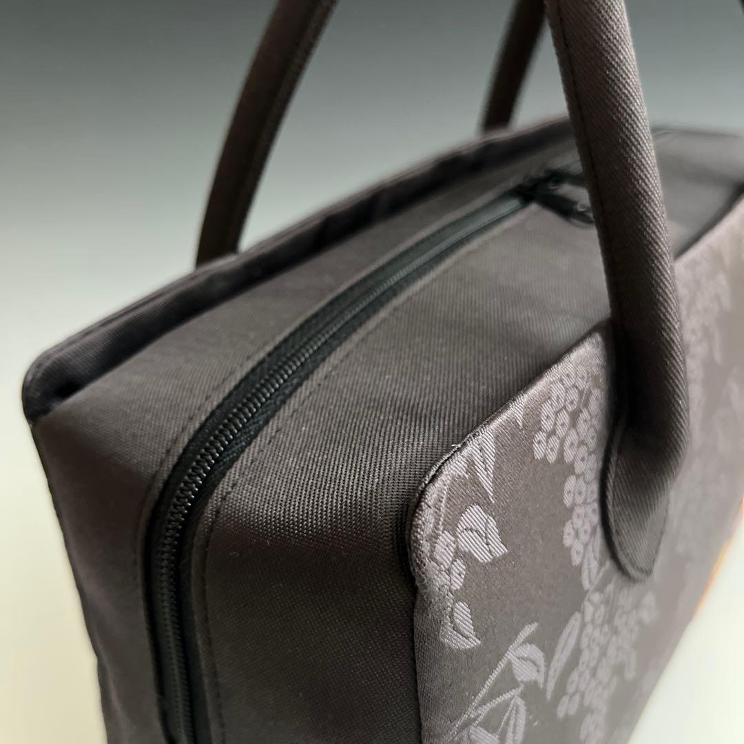 新品未使用品　京都 西陣織正絹帯地使用　利休バッグお茶席　25906