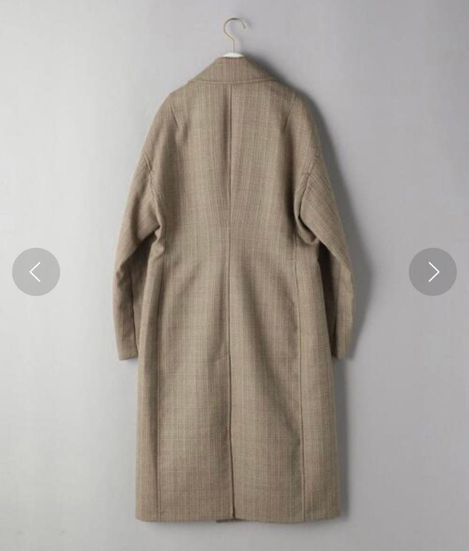 AURALEE チェックダブルクロスコート シャドウチェックチェスターコート