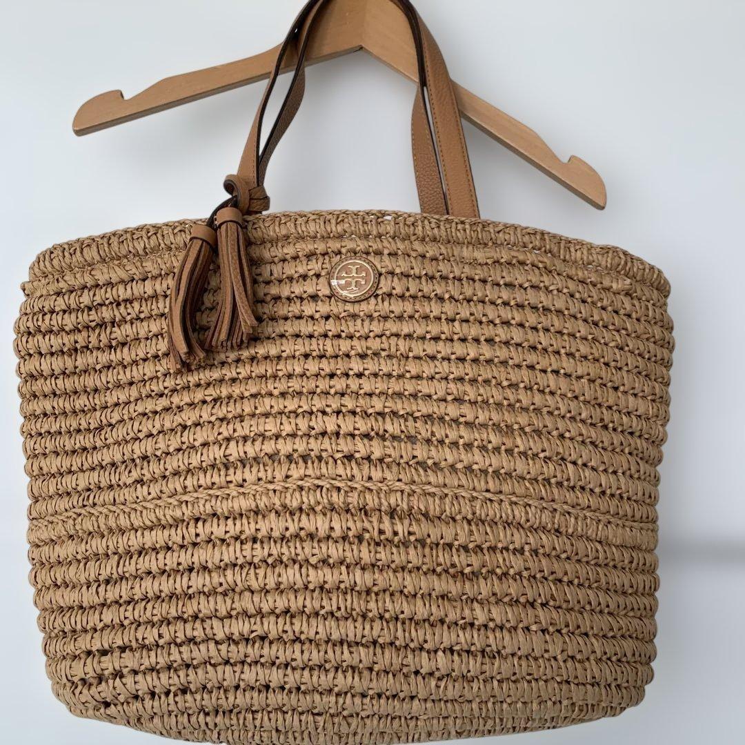 Tory Burch ベージュ トートバッグ フリンジ付き