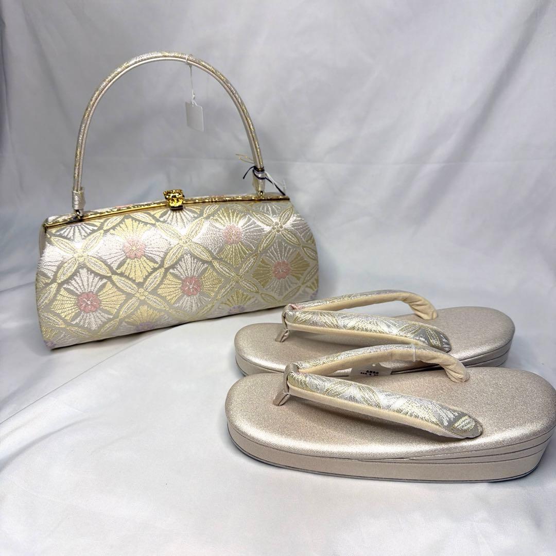 新品　草履　バッグ　セット　日本製　フォーマル　訪問着　Mサイズ