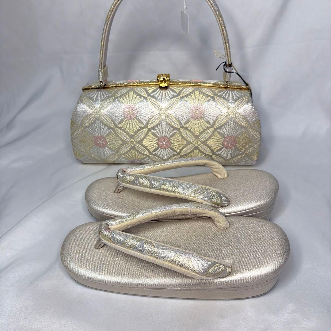 新品　草履　バッグ　セット　日本製　フォーマル　訪問着　Mサイズ