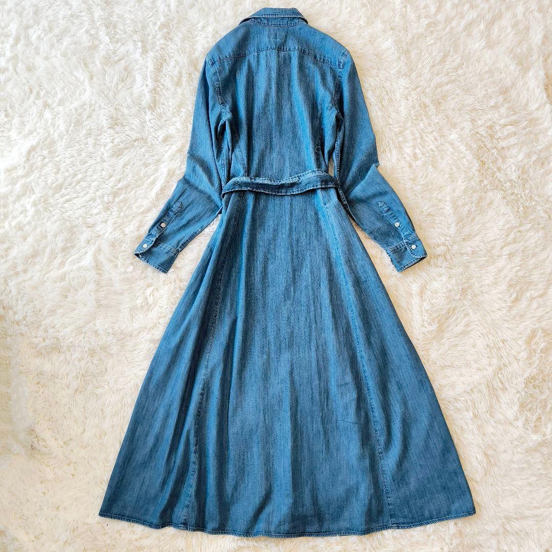 【美品】POLO RALPH LAUREN ロング シャツ ワンピース デニム
