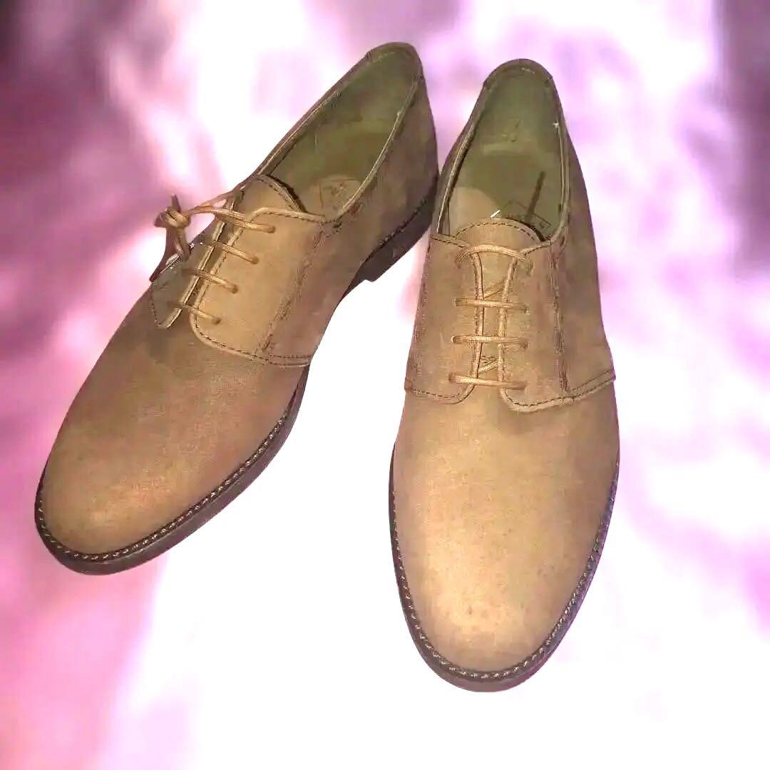 新品未使用 26.5cm Hush puppies 本革 プレーントゥ