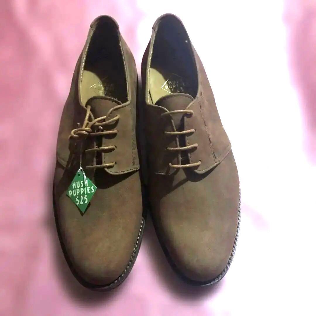 新品未使用 26.5cm Hush puppies 本革 プレーントゥ