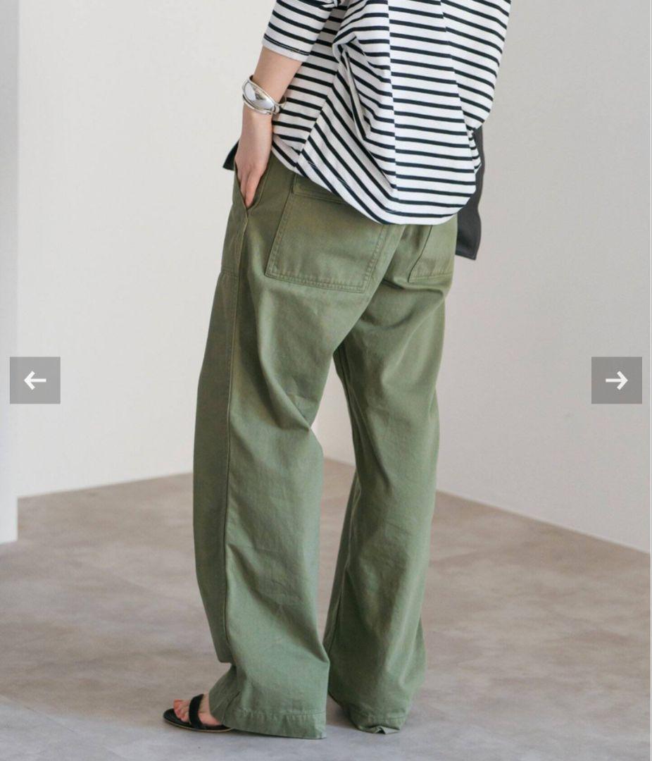 【タグ付き】25SS　ルーズベイカーパンツ　カーキ　サイズ34