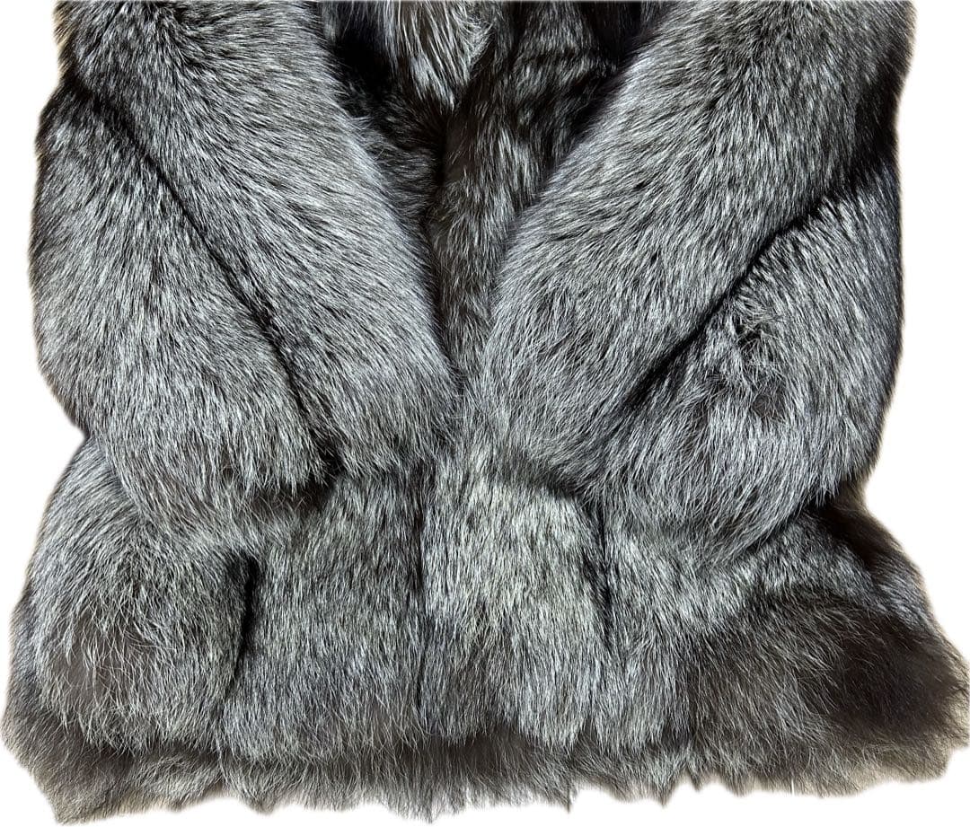 肉厚 SAGA FOX 銀サガ 銀タグ フォックスコート 毛皮 ボリュームネック