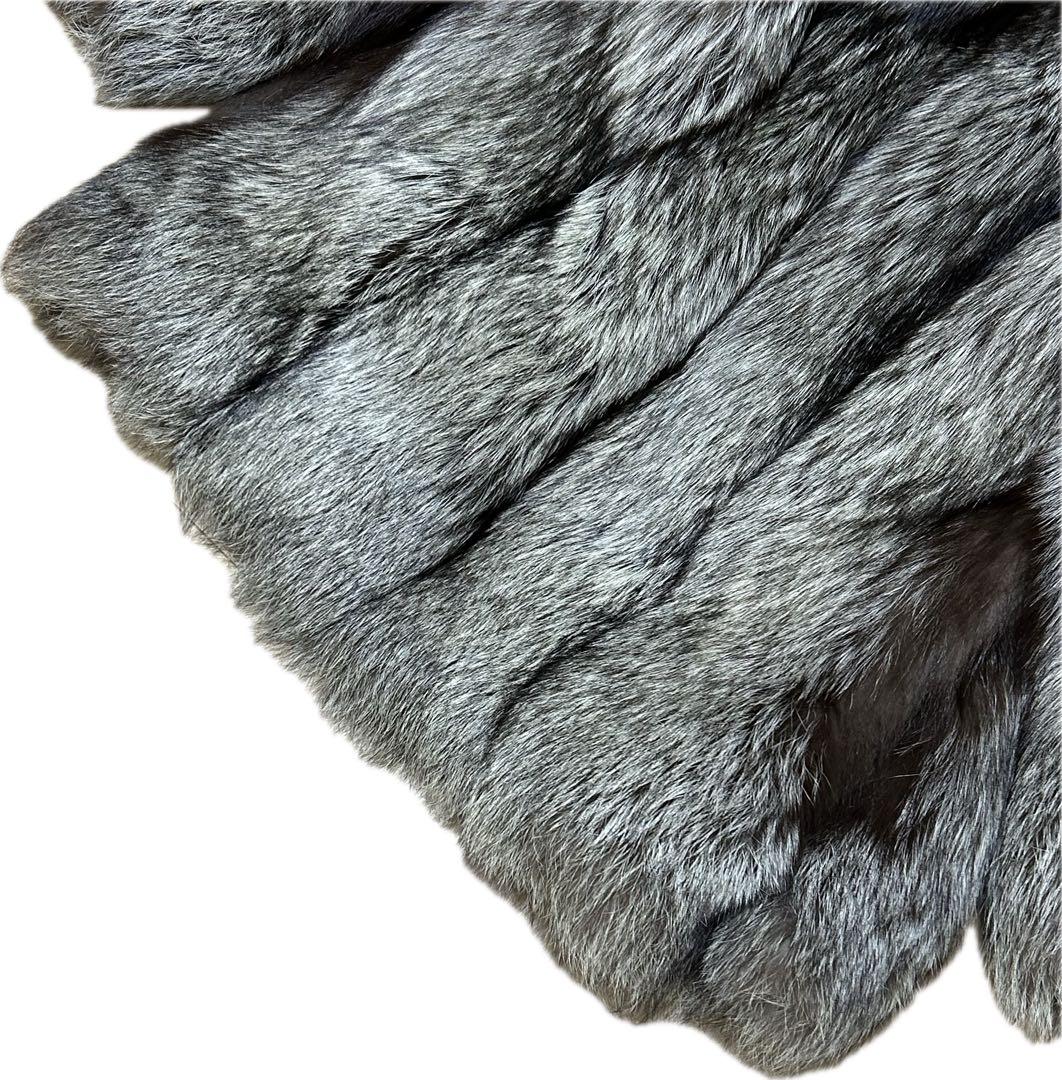 肉厚 SAGA FOX 銀サガ 銀タグ フォックスコート 毛皮 ボリュームネック