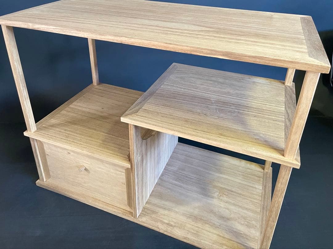 特価❣️『母』 利休好 袋棚 志野棚 組立式 仕舞い箱 茶道具 （26F①）