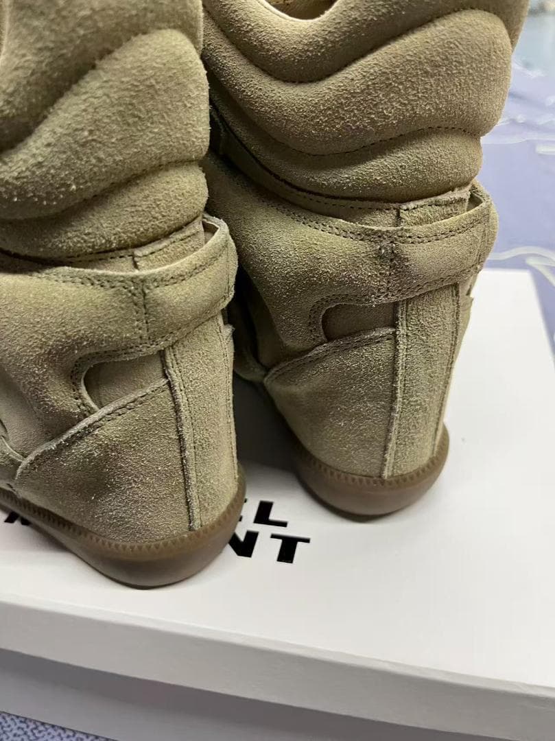 ISABEL MARANT ベージュ スエード ハイカットスニーカー