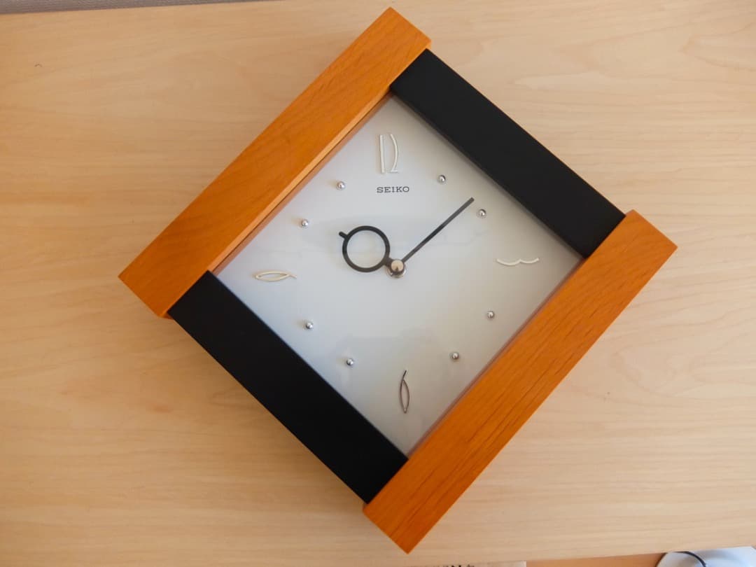 【美品＆動作確認済】80’sヴィンテージSEIKO ポストモダンデザインクロック