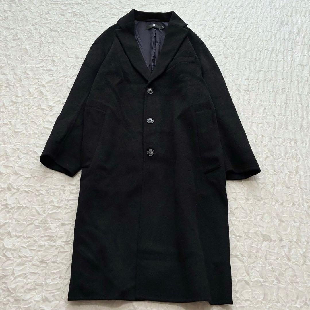 ユニクロ ジルサンダー カシミヤブレンドオーバーサイズチェスターコート L