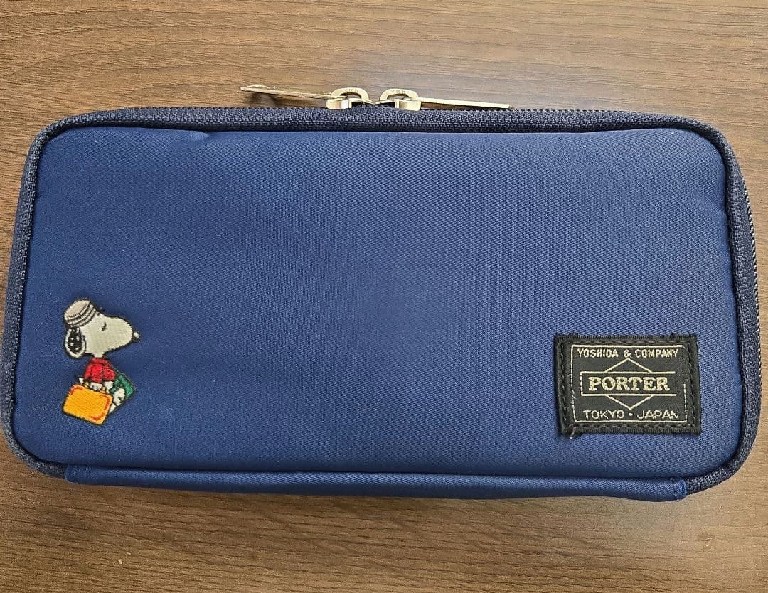 PORTER ラウンド ジップ 長財布 スヌーピー ネイビー