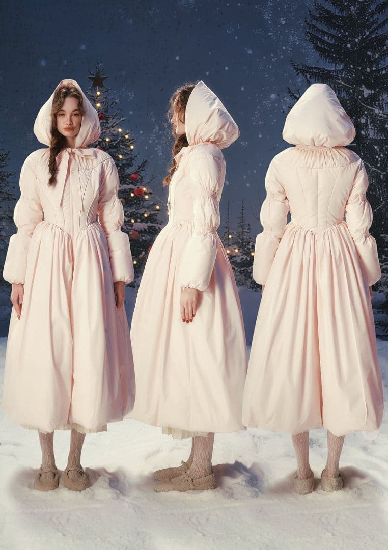 Lacemade Coat レースメード コート ピンク フィットアンドフレア