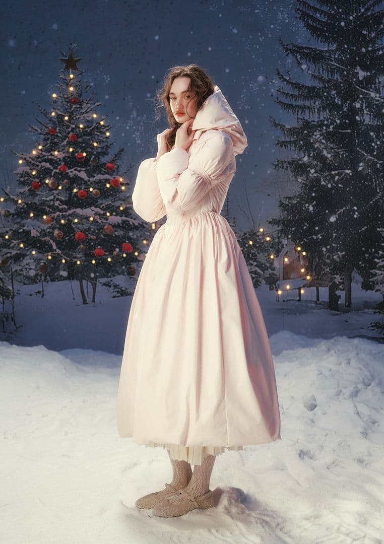 Lacemade Coat レースメード コート ピンク フィットアンドフレア