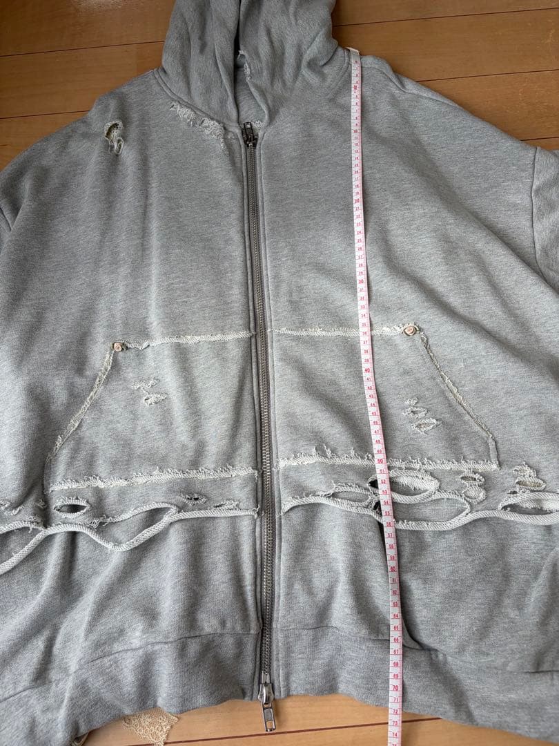 トップス neith. Layered Crush Hoodie(Gray) yukari