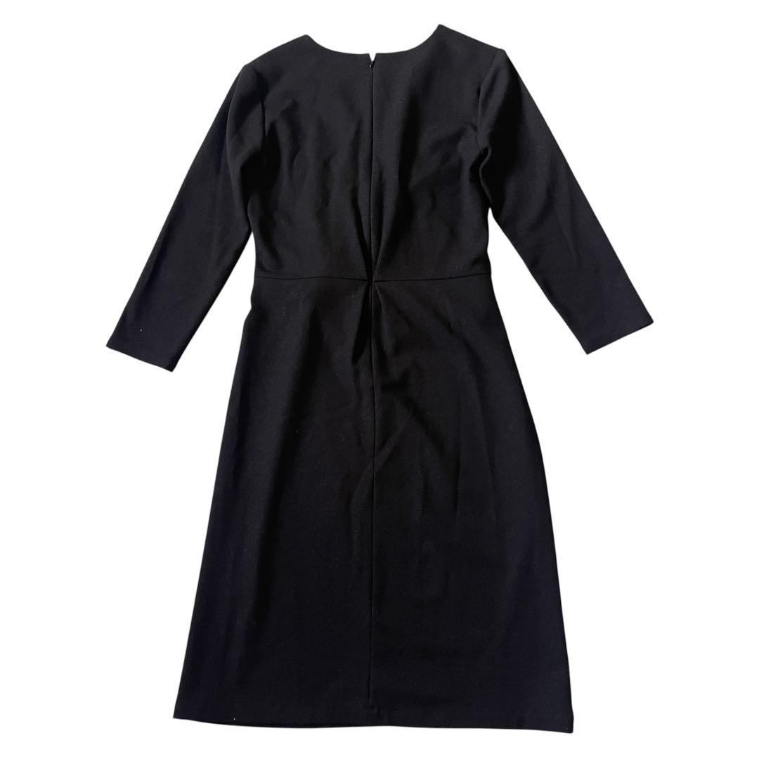 ケイミー ダブルジャージーVネック デイリーワンピース ブラック ベルト 近年物