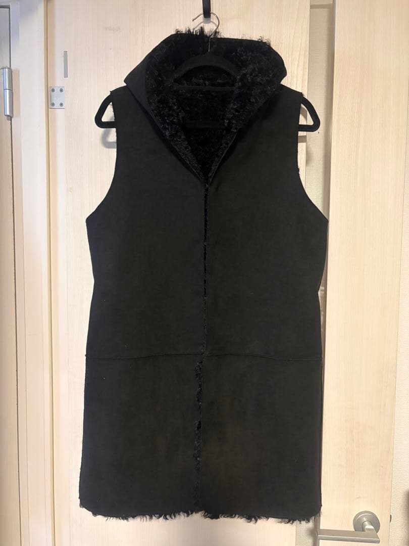 RISLEYリバーシブル フード付き黒ファーベスト