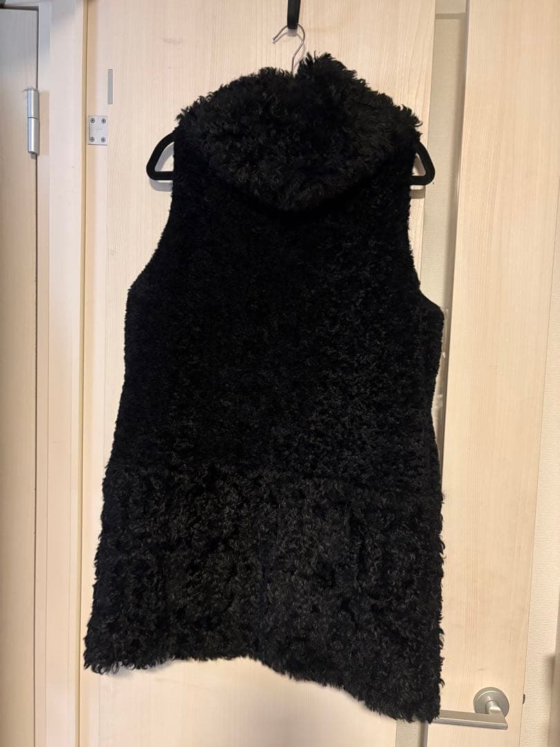 RISLEYリバーシブル フード付き黒ファーベスト