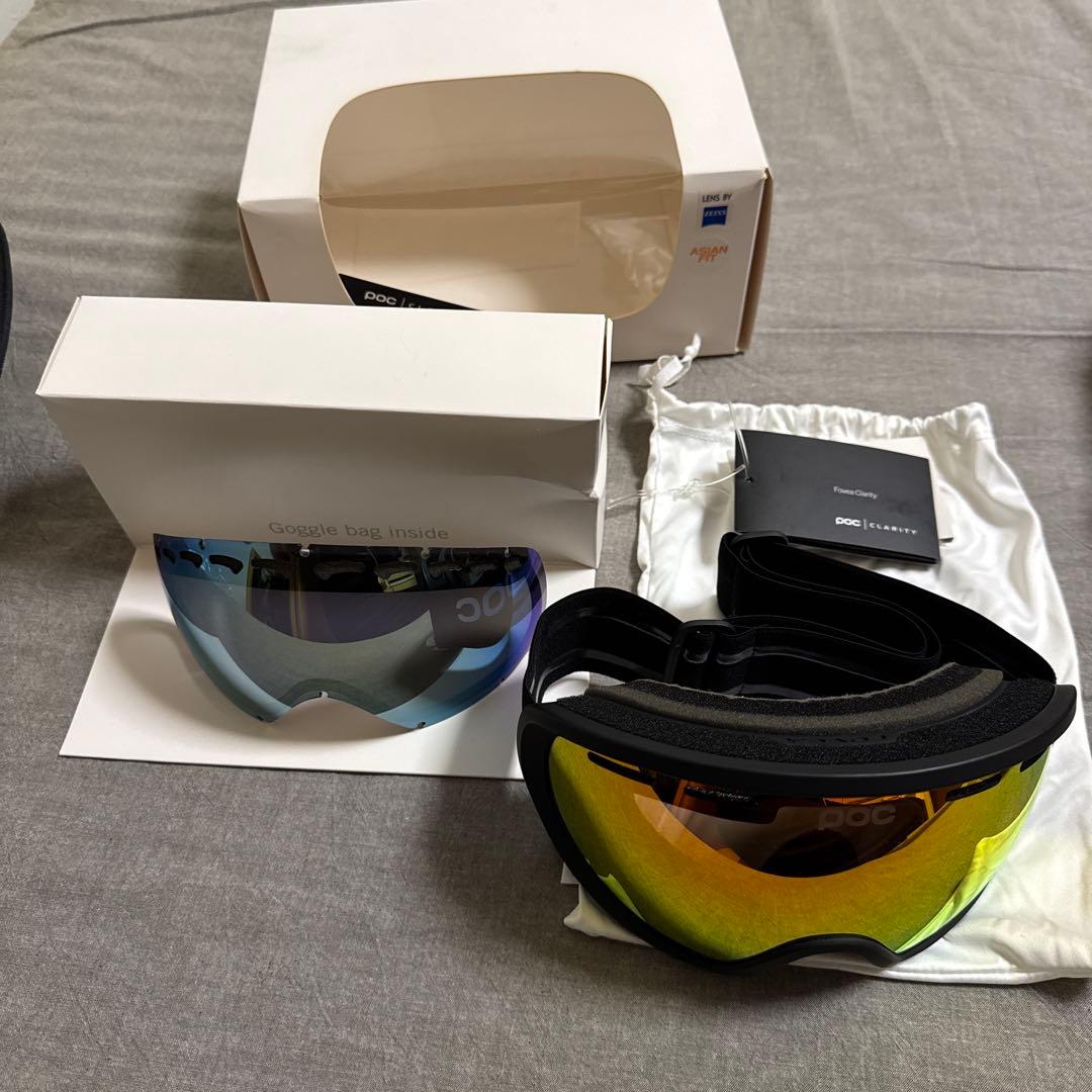 POC ゴーグルFOVEA CLARITY交換レンズ付き