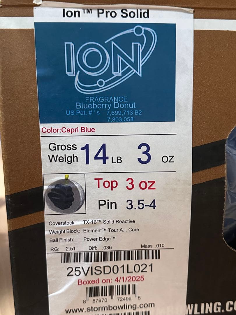 【新品】storm アイオンプロソリッド 14ポンド ボール