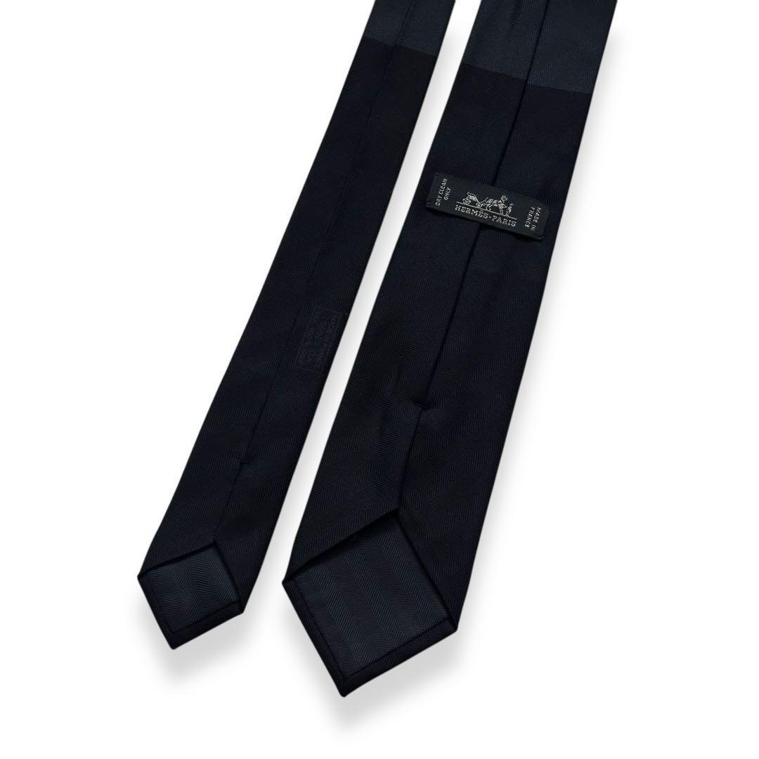 美品✨HERMES ネクタイ　エルメス　ツートン　ソリッド系　ナロータイ　無地
