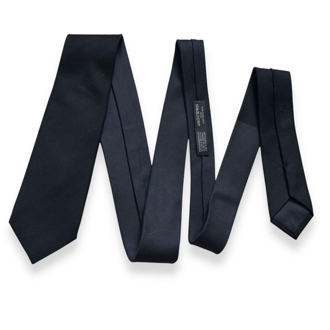 美品✨HERMES ネクタイ　エルメス　ツートン　ソリッド系　ナロータイ　無地