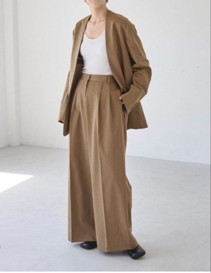 TODAYFUL ヘザーカラーレスジャケット・パンツ、セットアップ