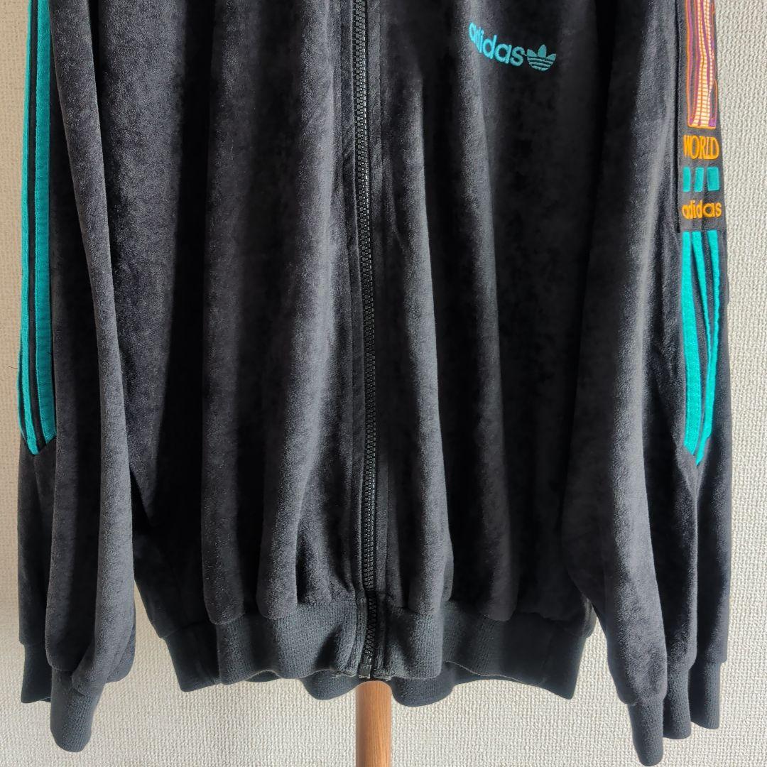 80s アディダス ベロア トラックジャケット ユーロ古着 フランス製