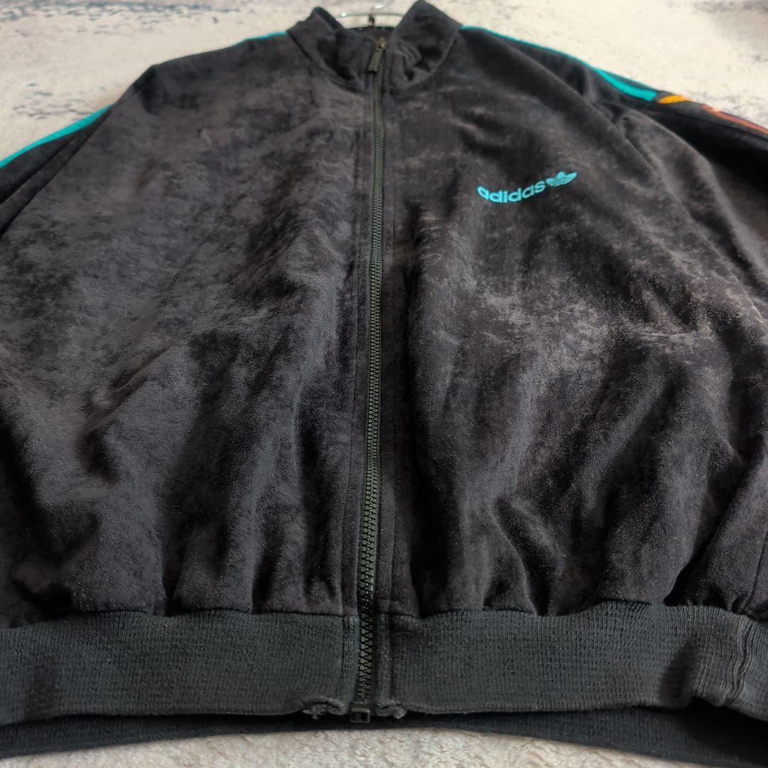 80s アディダス ベロア トラックジャケット ユーロ古着 フランス製