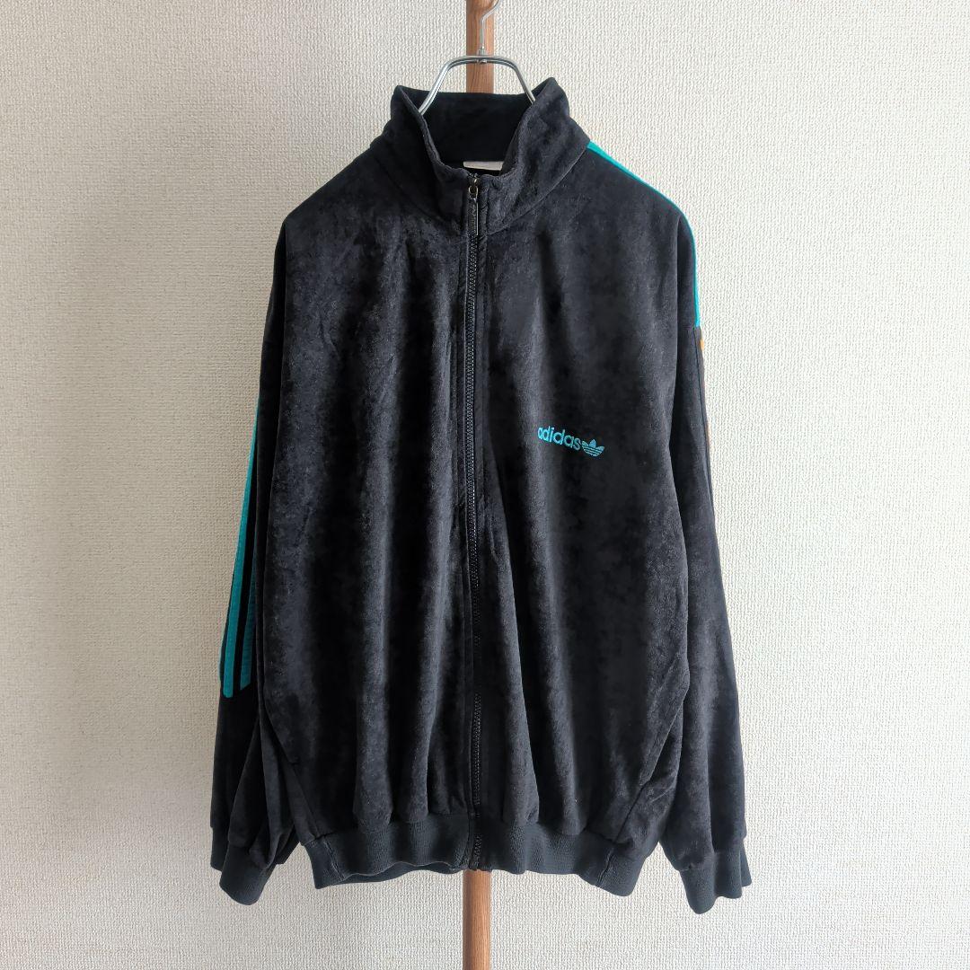 80s アディダス ベロア トラックジャケット ユーロ古着 フランス製