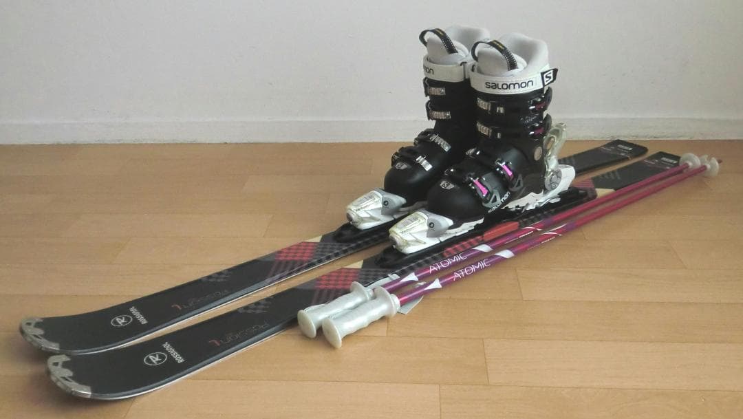 ■■1月限定■送料無料■女性用スキーフルセット■板142靴23.5■メンテ付■■