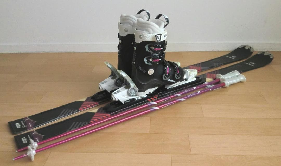 ■■1月限定■送料無料■女性用スキーフルセット■板142靴23.5■メンテ付■■