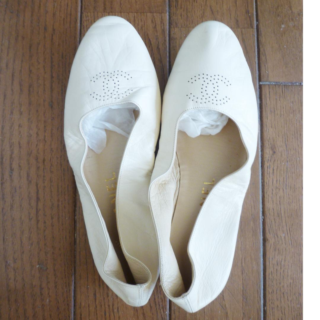 シャネル ルームシューズ 上履き バレエシューズ 22.5cm