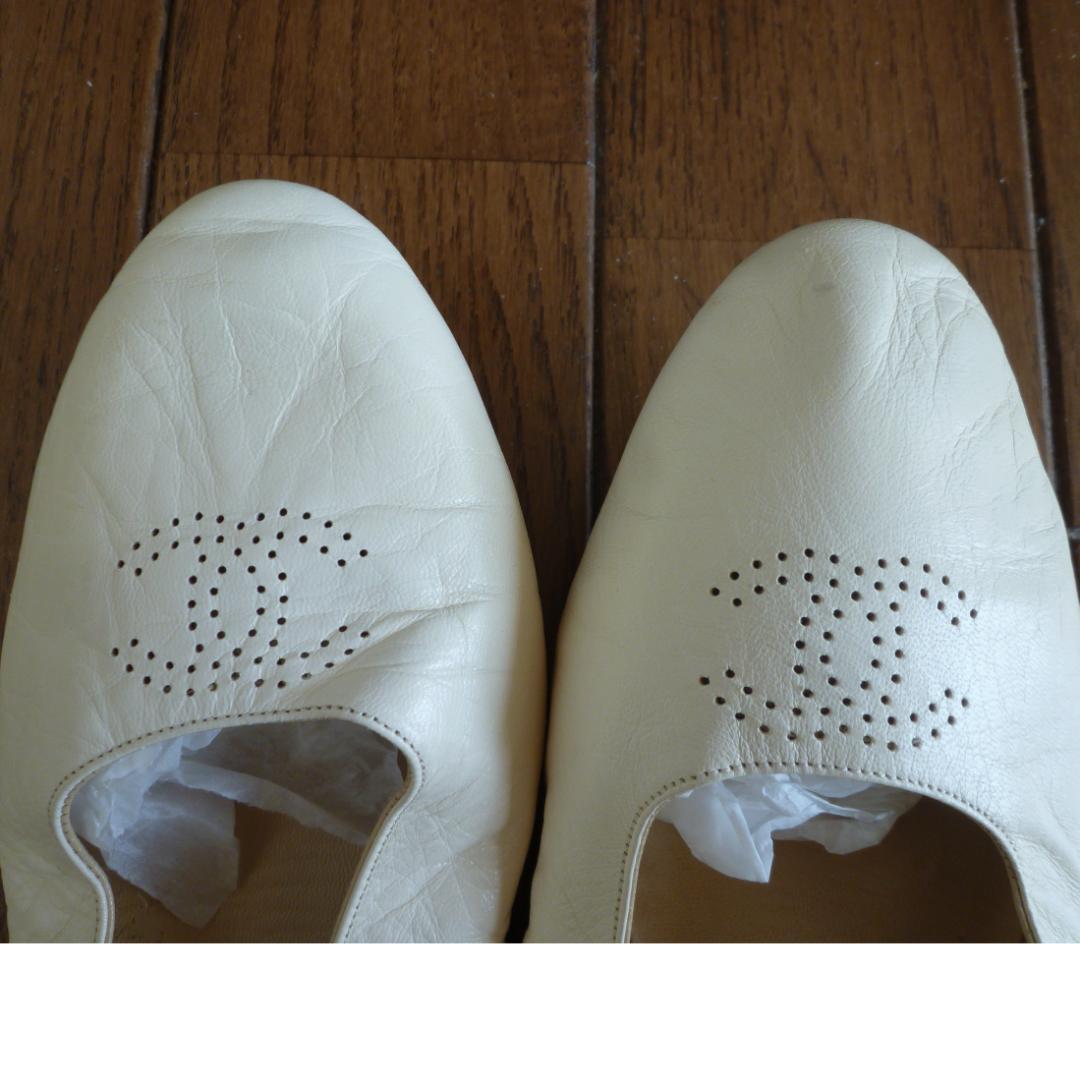 シャネル ルームシューズ 上履き バレエシューズ 22.5cm