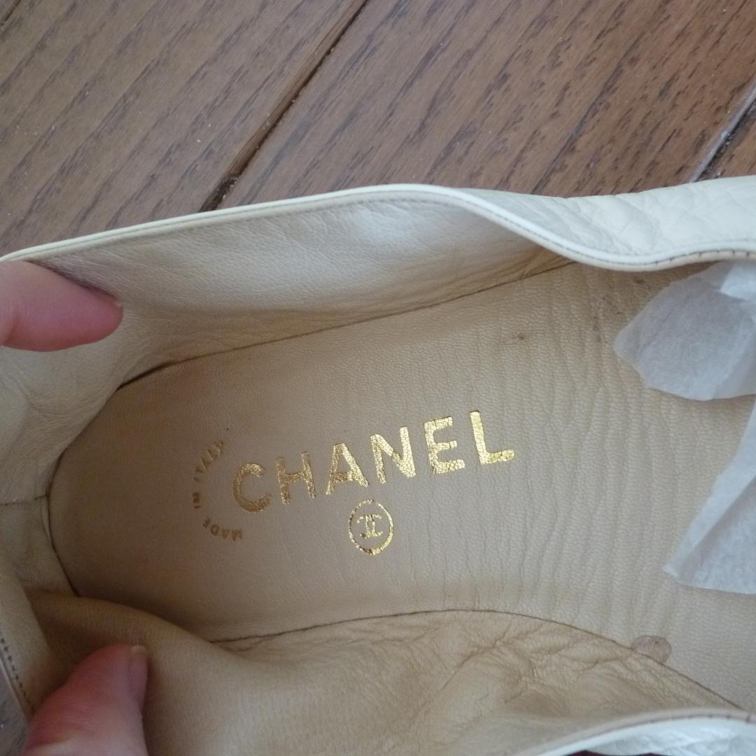 シャネル ルームシューズ 上履き バレエシューズ 22.5cm