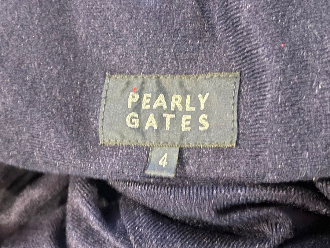 パーリーゲイツ　防風グリーン・ブラック チェックパンツ　サイズ4