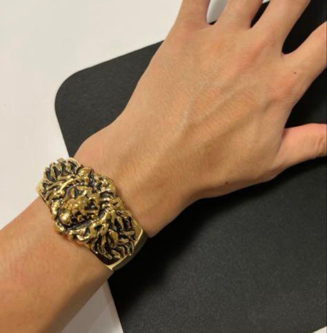 サンローラン　ライオン　バングル　アニマル