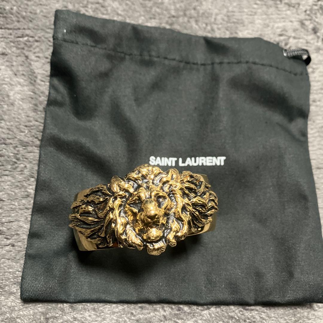 サンローラン　ライオン　バングル　アニマル