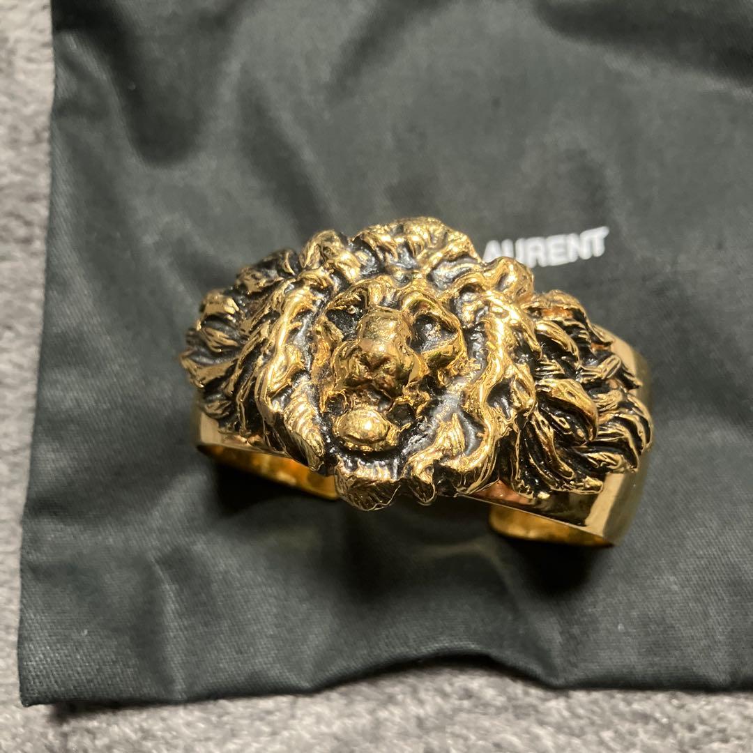 サンローラン　ライオン　バングル　アニマル