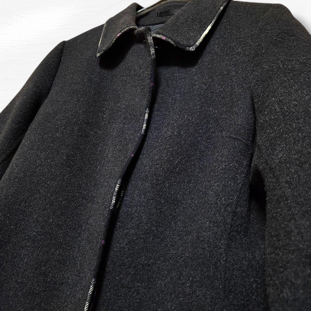 【美品】BURBERRY London ショートコート レディース カシミヤ混